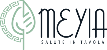 Logo di Meyia composto da un cucchiaio, una foglia e una scritta