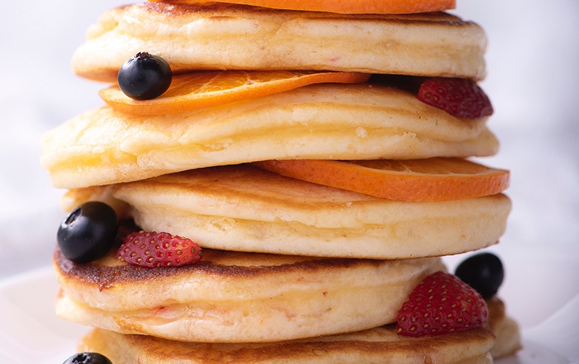 Pancake posti uno sopra l'altro