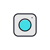 Logo di Instagram composto da una polaroid colorata