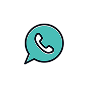 Logo Whatsapp composto da una nuvola verde e una cornetta bianca